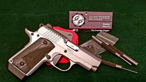 Headed to the range and fired 6 mags of various 9mm rounds, with zero malfunctions and a trigger that is very noticibly lighter and smooth as silk. . Kimber micro 9 crusader trigger review